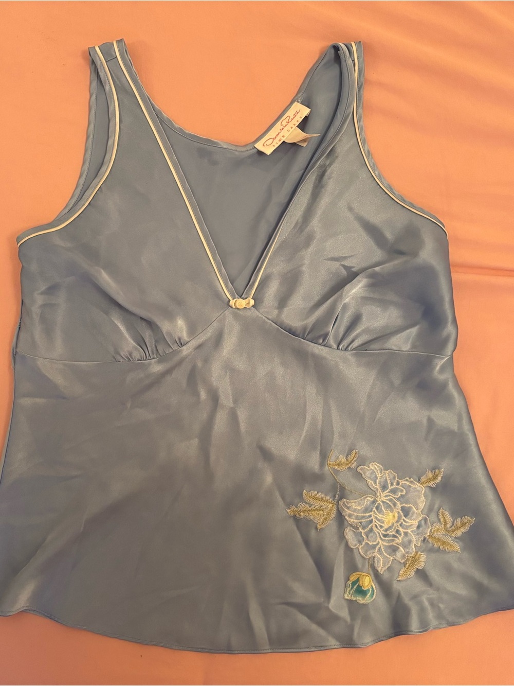 Oscar de la Renta Pink Label Satin Top